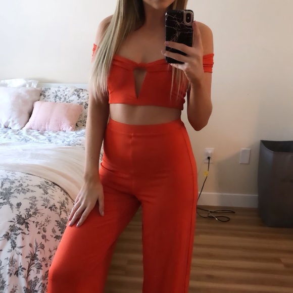 Oh Polly Orange 2 Pce Pants 